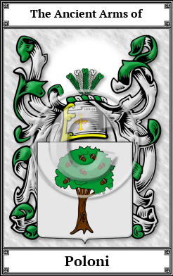 Poloni Family Crest Download (JPG)  Book Plated - 150 DPI