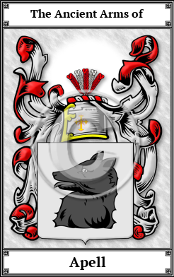 Apell Family Crest Download (JPG)  Book Plated - 150 DPI