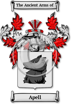 Apell Family Crest Download (jpg) Legacy Series - 150 DPI