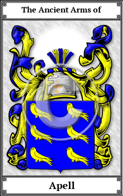 Apell Family Crest Download (JPG)  Book Plated - 150 DPI