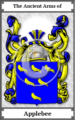 Applebee Family Crest Download (JPG)  Book Plated - 150 DPI