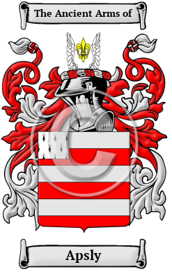Apsly Family Crest/Coat of Arms