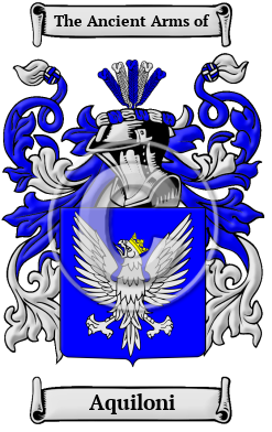 Aquiloni Family Crest/Coat of Arms
