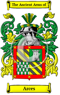 Arces Family Crest/Coat of Arms
