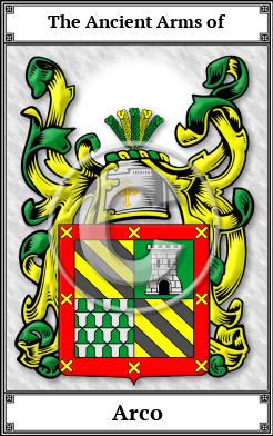 Arco Family Crest Download (JPG) Book Plated - 600 DPI