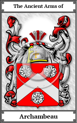 Archambeau Family Crest Download (JPG) Book Plated - 600 DPI