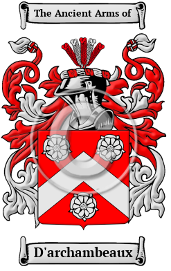 D'archambeaux Family Crest/Coat of Arms