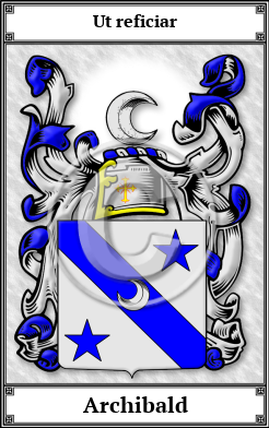 Archibald Family Crest Download (JPG)  Book Plated - 150 DPI