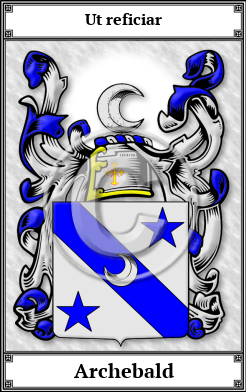 Archebald Family Crest Download (JPG)  Book Plated - 150 DPI