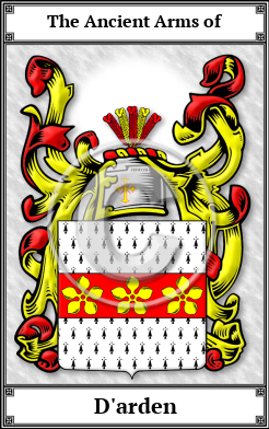 D'arden Family Crest Download (JPG)  Book Plated - 150 DPI