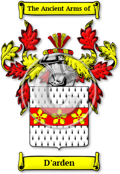 D'arden Family Crest Download (jpg) Legacy Series - 150 DPI