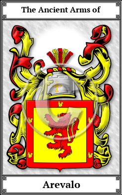 Arevalo Family Crest Download (JPG)  Book Plated - 150 DPI
