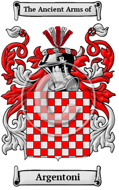 Argentoni Family Crest/Coat of Arms