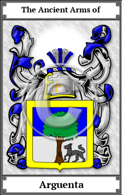 Arguenta Family Crest Download (JPG)  Book Plated - 150 DPI
