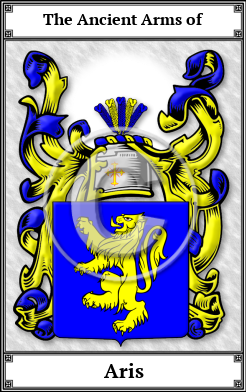 Aris Family Crest Download (JPG)  Book Plated - 150 DPI