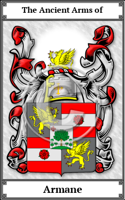 Armane Family Crest Download (JPG)  Book Plated - 150 DPI