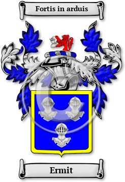 Ermit Family Crest Download (jpg) Legacy Series - 150 DPI
