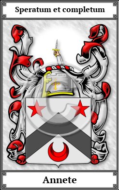 Annete Family Crest Download (JPG)  Book Plated - 150 DPI