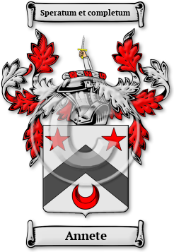 Annete Family Crest Download (jpg) Legacy Series - 150 DPI
