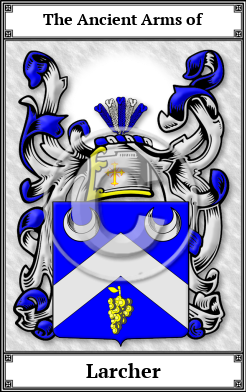 Larcher Family Crest Download (JPG)  Book Plated - 150 DPI