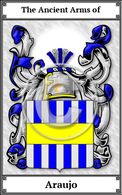 Araujo Family Crest Download (JPG)  Book Plated - 150 DPI