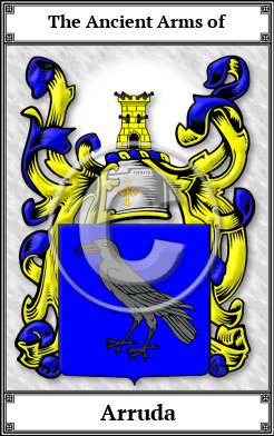 Arruda Family Crest Download (JPG)  Book Plated - 150 DPI