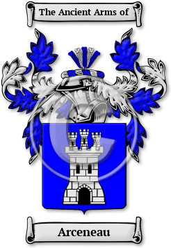 Arceneau Family Crest Download (jpg) Legacy Series - 150 DPI