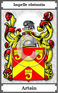 Artain Family Crest Download (JPG)  Book Plated - 150 DPI