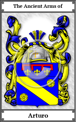 Arturo Family Crest Download (JPG) Book Plated - 600 DPI