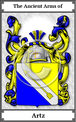 Artz Family Crest Download (JPG)  Book Plated - 150 DPI