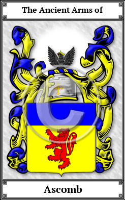 Ascomb Family Crest Download (JPG) Book Plated - 600 DPI
