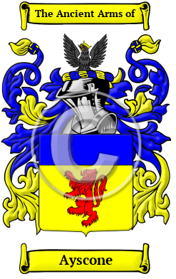Ayscone Family Crest/Coat of Arms