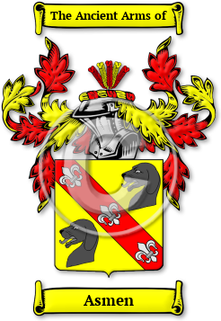 Asmen Family Crest Download (jpg) Legacy Series - 150 DPI