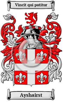 Ayshairst Family Crest/Coat of Arms