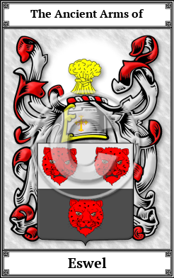 Eswel Family Crest Download (JPG)  Book Plated - 150 DPI