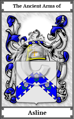 Asline Family Crest Download (JPG)  Book Plated - 150 DPI