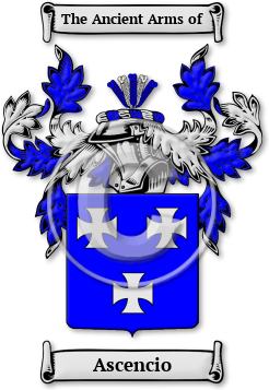Ascencio Family Crest Download (jpg) Legacy Series - 150 DPI