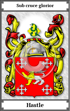 Hastle Family Crest Download (JPG)  Book Plated - 150 DPI