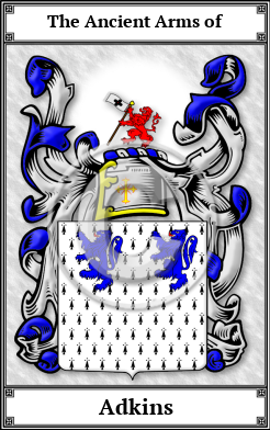 Adkins Family Crest Download (JPG) Book Plated - 600 DPI