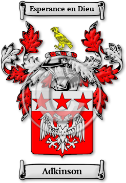 Adkinson Family Crest Download (jpg) Legacy Series - 150 DPI