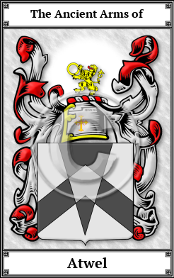 Atwel Family Crest Download (JPG) Book Plated - 600 DPI
