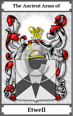 Etwell Family Crest Download (JPG) Book Plated - 600 DPI