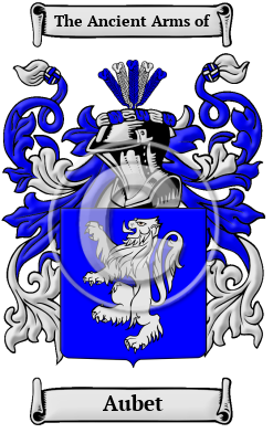 Aubet Family Crest/Coat of Arms