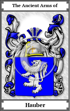 Hauber Family Crest Download (JPG)  Book Plated - 150 DPI