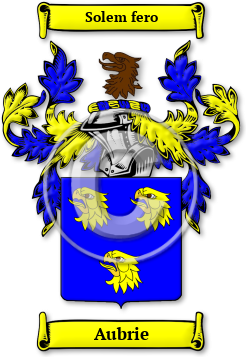 Aubrie Family Crest Download (jpg) Legacy Series - 150 DPI