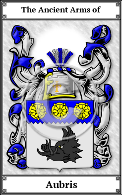 Aubris Family Crest Download (JPG) Book Plated - 600 DPI