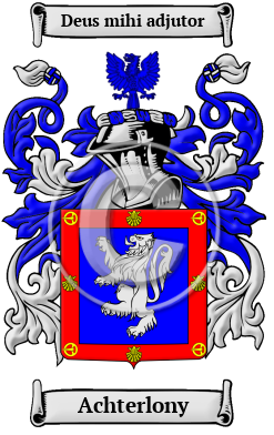 Achterlony Family Crest/Coat of Arms