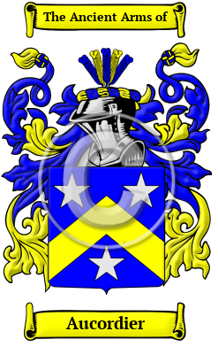 Aucordier Family Crest/Coat of Arms