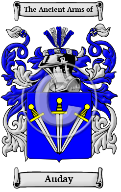 Auday Family Crest/Coat of Arms