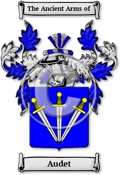 Audet Family Crest Download (jpg) Legacy Series - 150 DPI